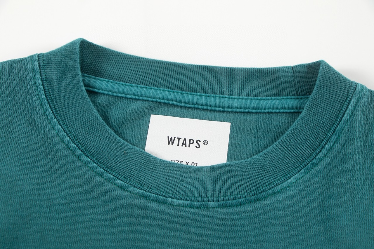 WTAPS 水洗蜡染胸前印花圆领短袖 T恤 黑灰色 绿色 A0 242ATDT-CSM04