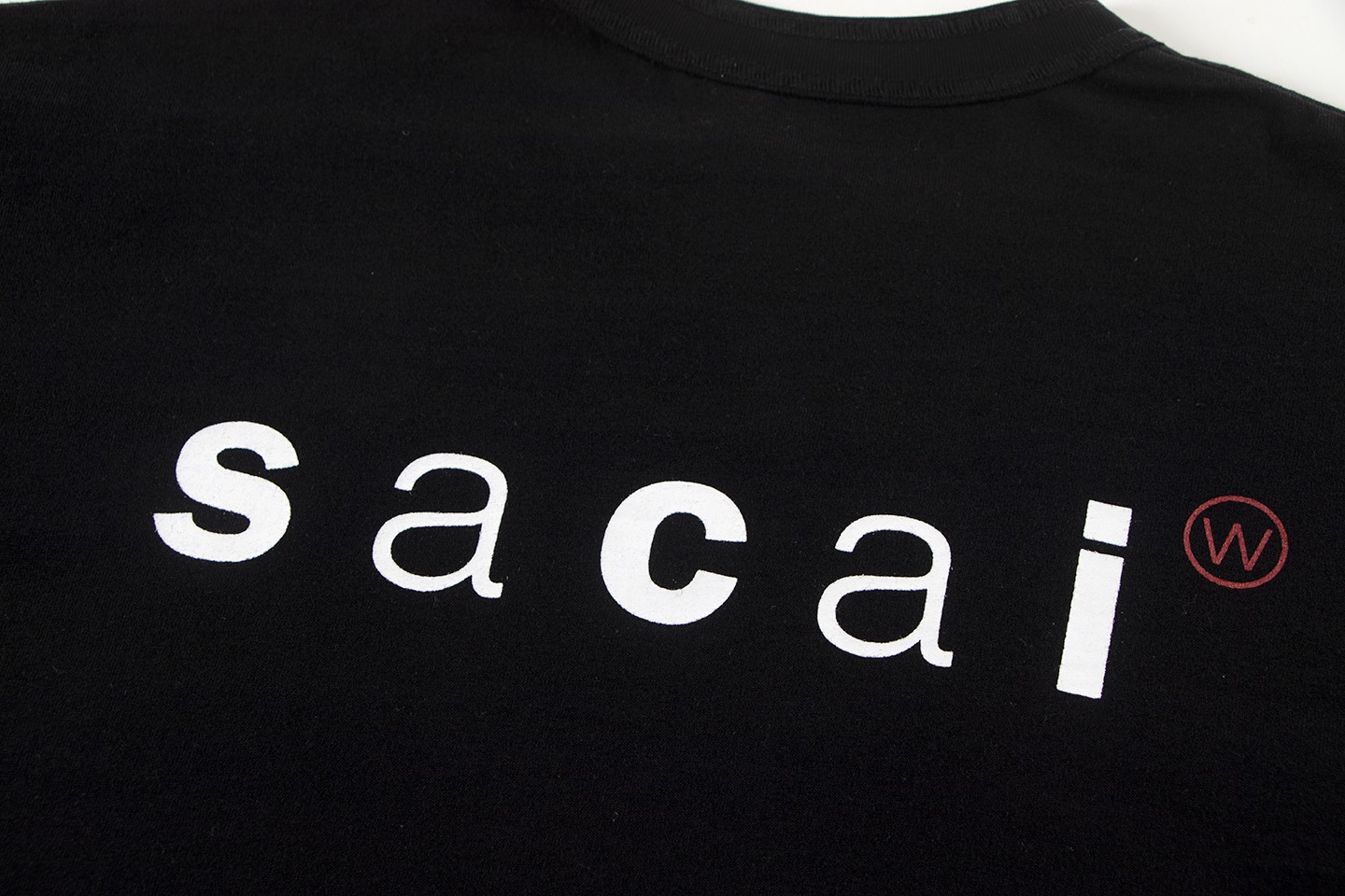 WTAPS Sacai 联名款 无口袋圆领短袖 T恤 白色 黑色 A0  