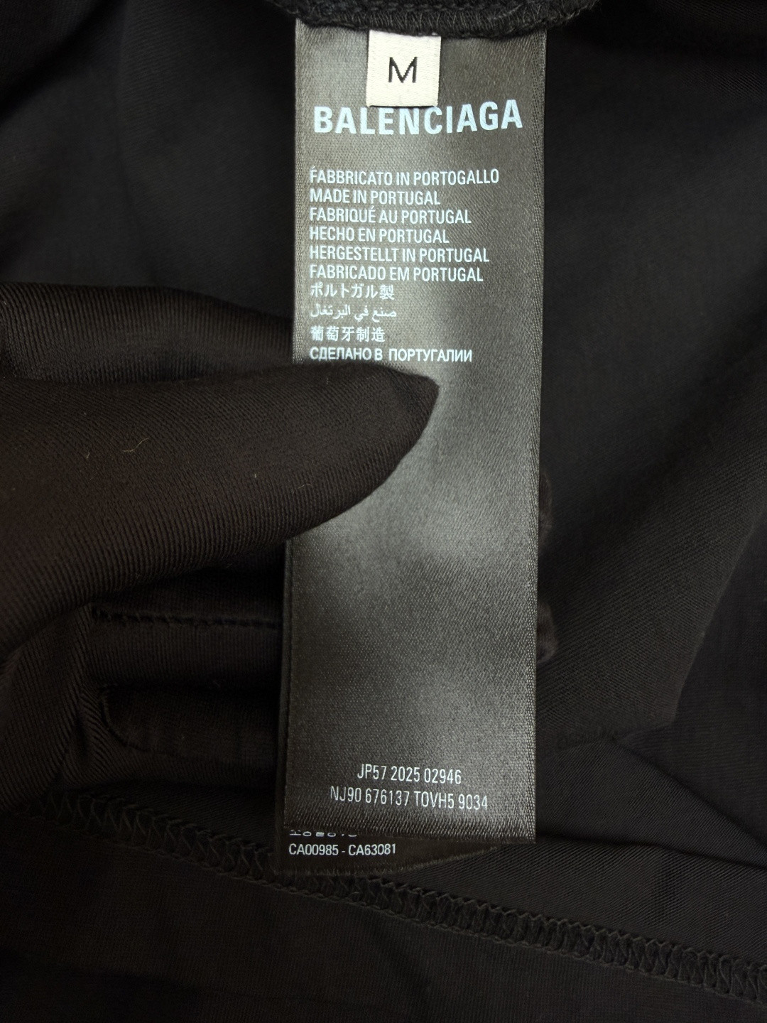 Balenciaga 巴黎世家 粉色印绣短袖 T恤 圆领 夏季 黑色 A0 764235TUVK81000