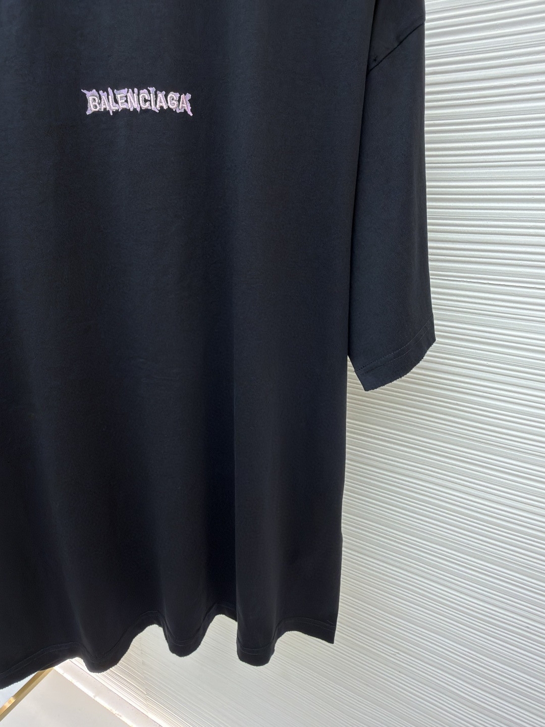 Balenciaga 巴黎世家 粉色印绣短袖 T恤 圆领 夏季 黑色 A0 764235TUVK81000