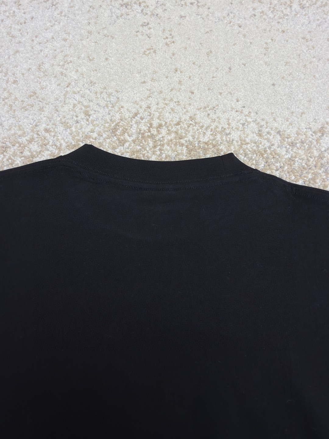 Balenciaga 巴黎世家 液化印绣短袖 T恤 圆领 夏季 黑色 A0 850345TUVJ81000