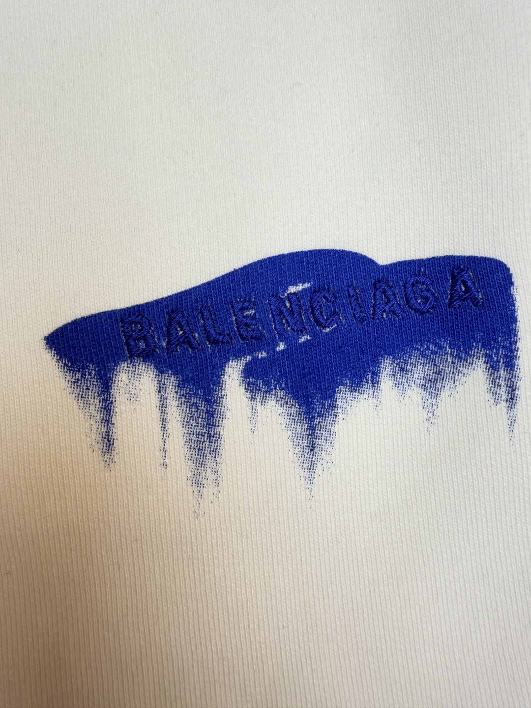 Balenciaga 巴黎世家 液化印绣松紧腰短裤 休闲裤 运动裤 夏季 白色 A5 826385TUVJ99000