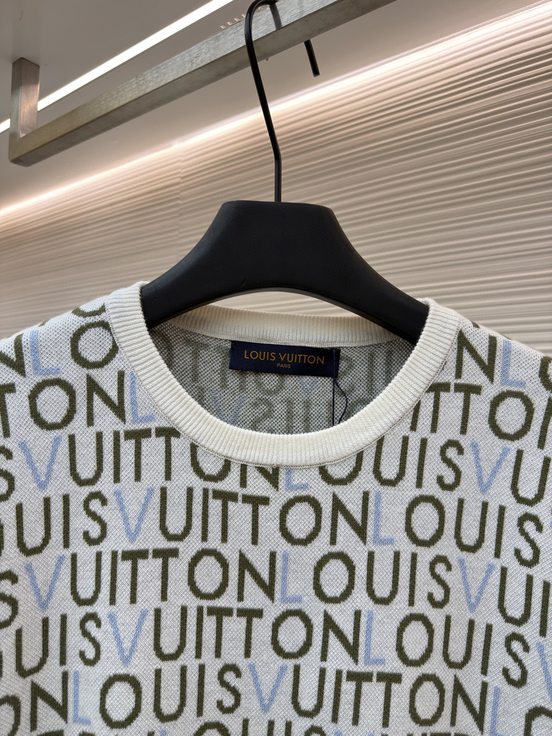 LOUIS VUITTON 路易威登 LV 满印字母毛织短袖 T恤 B0 HUN82WBIUMU1