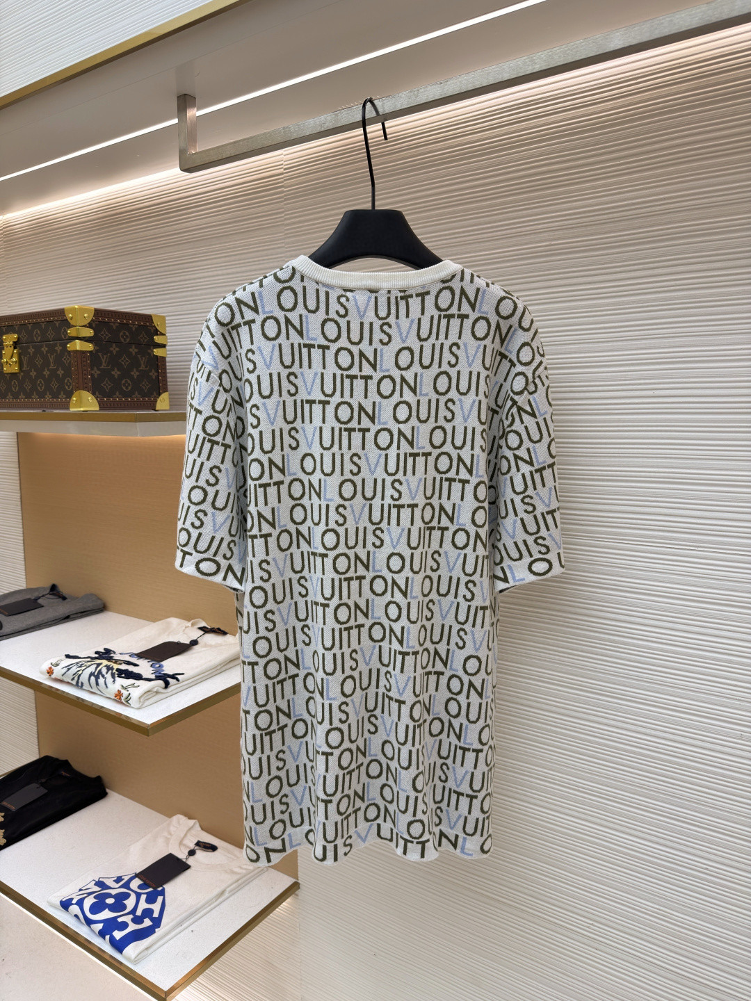 LOUIS VUITTON 路易威登 LV 满印字母毛织短袖 T恤 B0 HUN82WBIUMU1