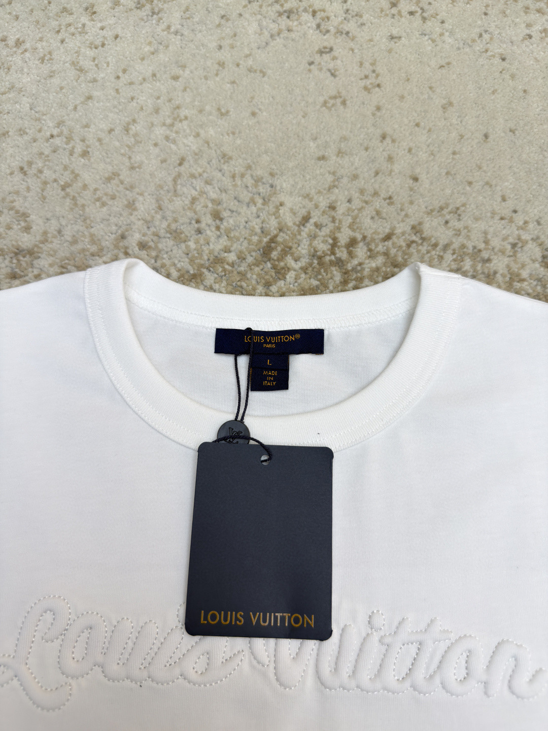 LOUIS VUITTON 路易威登 LV 立体浪花圆领短袖 T恤 夏季 白色 A0