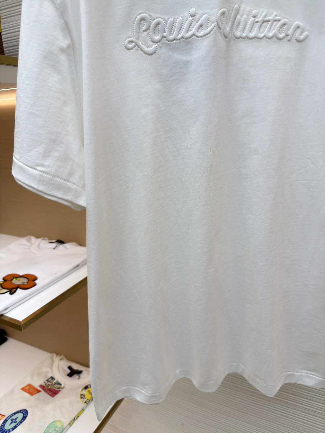 LOUIS VUITTON 路易威登 LV 立体浪花圆领短袖 T恤 夏季 白色 A0