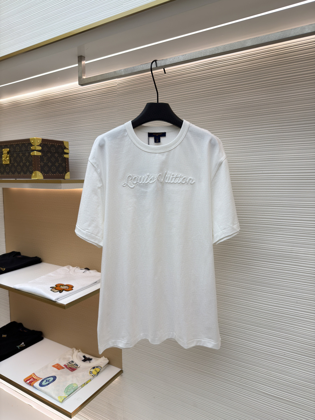 LOUIS VUITTON 路易威登 LV 立体浪花圆领短袖 T恤 夏季 白色 A0