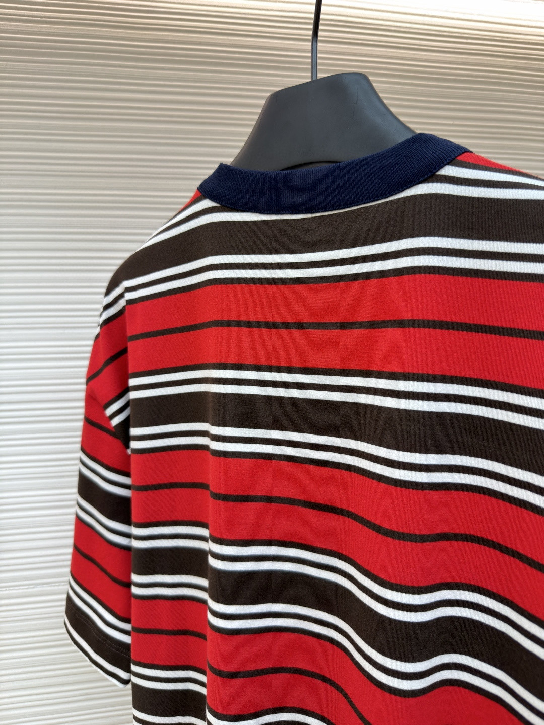 PRADA 普拉达 撞色条纹圆领短袖 T恤 夏季 红色 A0 39610-16XT-F0791-S-OOO