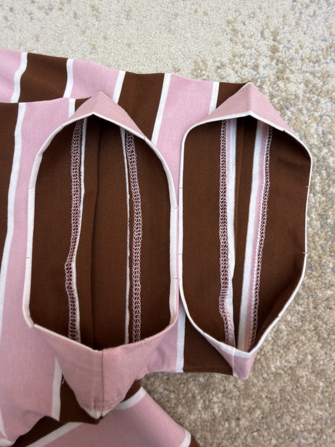 PRADA 普拉达 撞色条纹圆领短袖 T恤 夏季 粉色 A0 39610-OOO1-89PF0-5AB