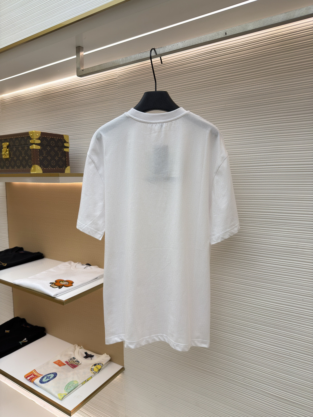 PRADA 普拉达 校徽绣花圆领短袖 T恤 白色 蓝色 黑色 A0