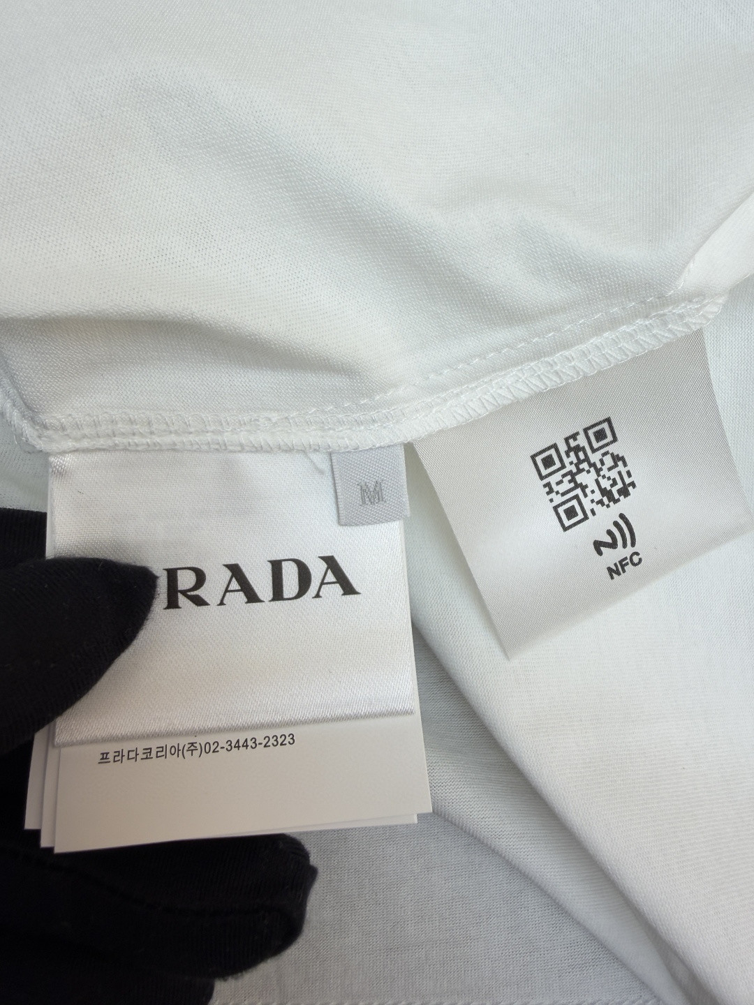 PRADA 普拉达 湖畔印花圆领短袖 T恤 白色 A0 UJN972-186A-F073K-S-OOO