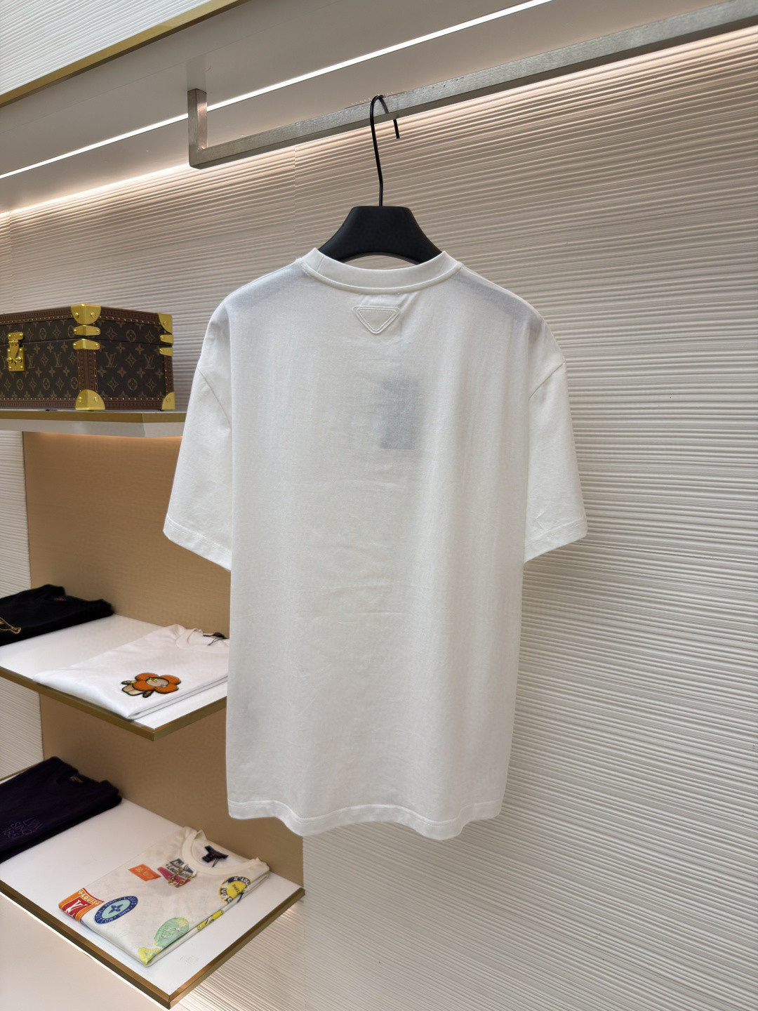 PRADA 普拉达 湖畔印花圆领短袖 T恤 白色 A0 UJN972-186A-F073K-S-OOO