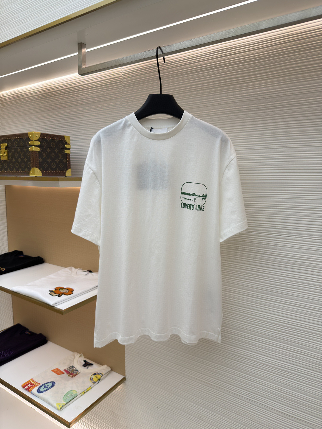 PRADA 普拉达 湖畔印花圆领短袖 T恤 白色 A0 UJN972-186A-F073K-S-OOO