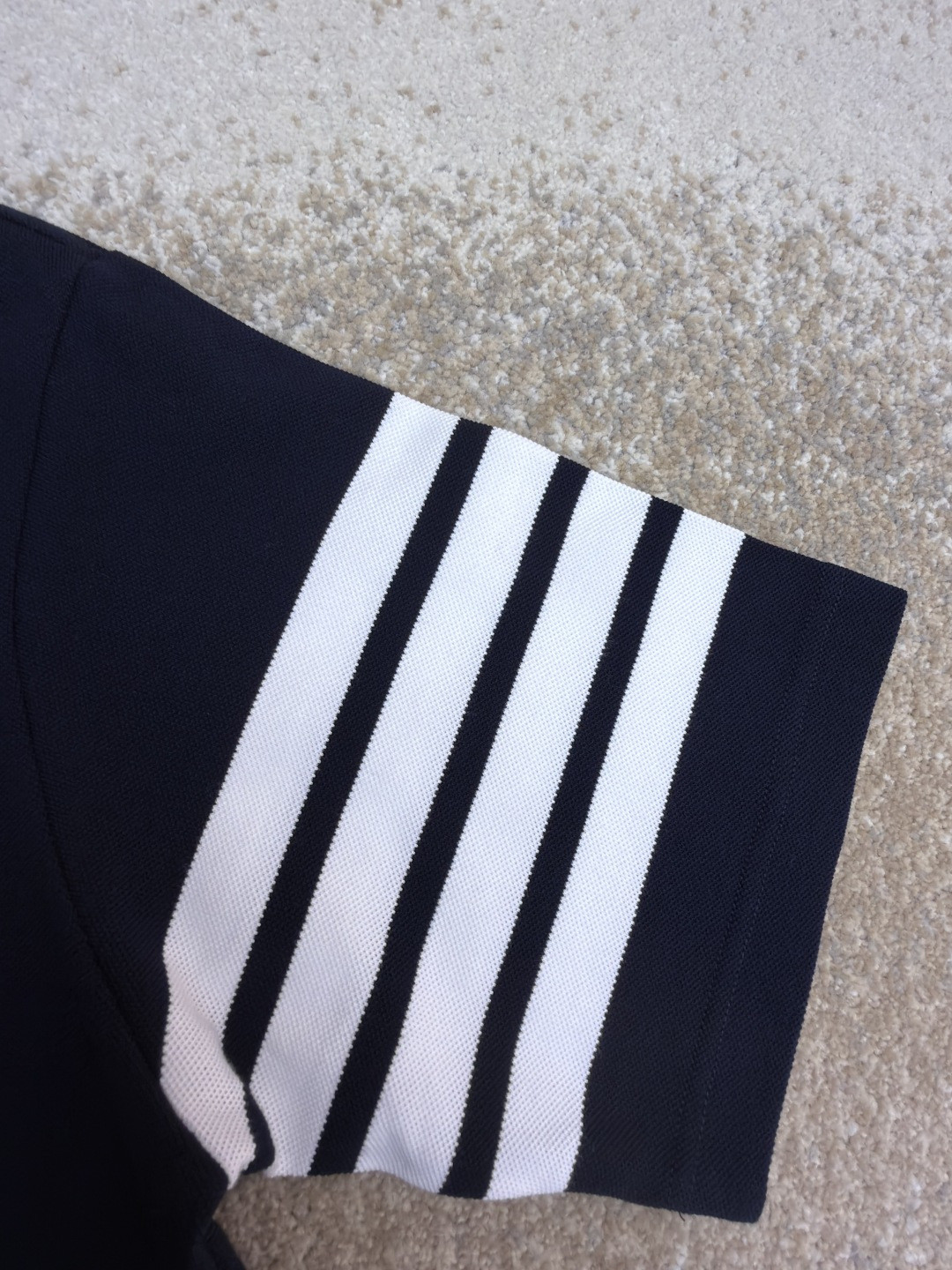 THOM BROWNE 珠地棉针织圆领短袖 T恤 黑色 藏蓝色 灰色 白色 A5 