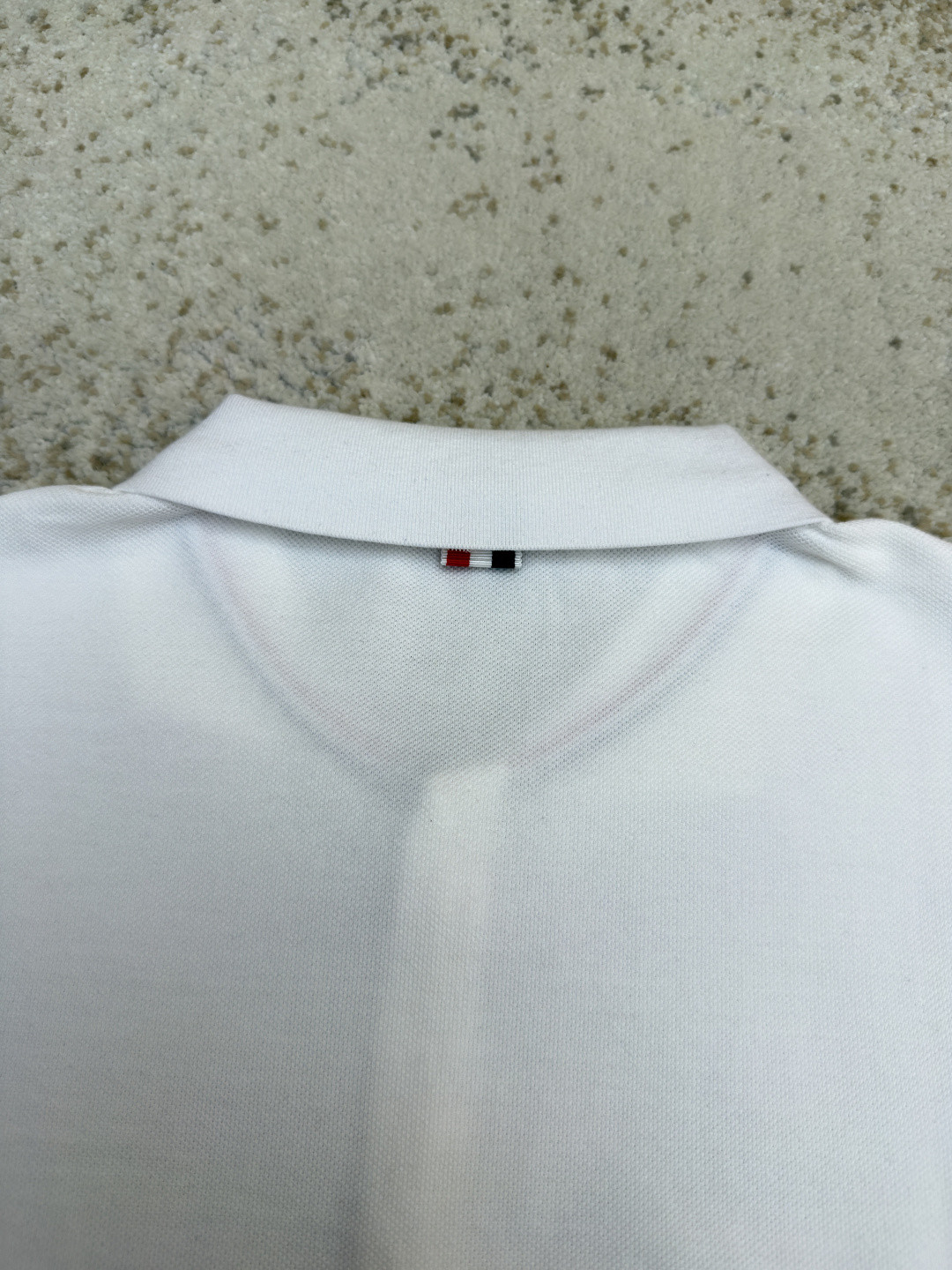 THOM BROWNE 珠地棉针织Polo衫 短袖 T恤 黑色 藏蓝色 灰色 白色 A5 