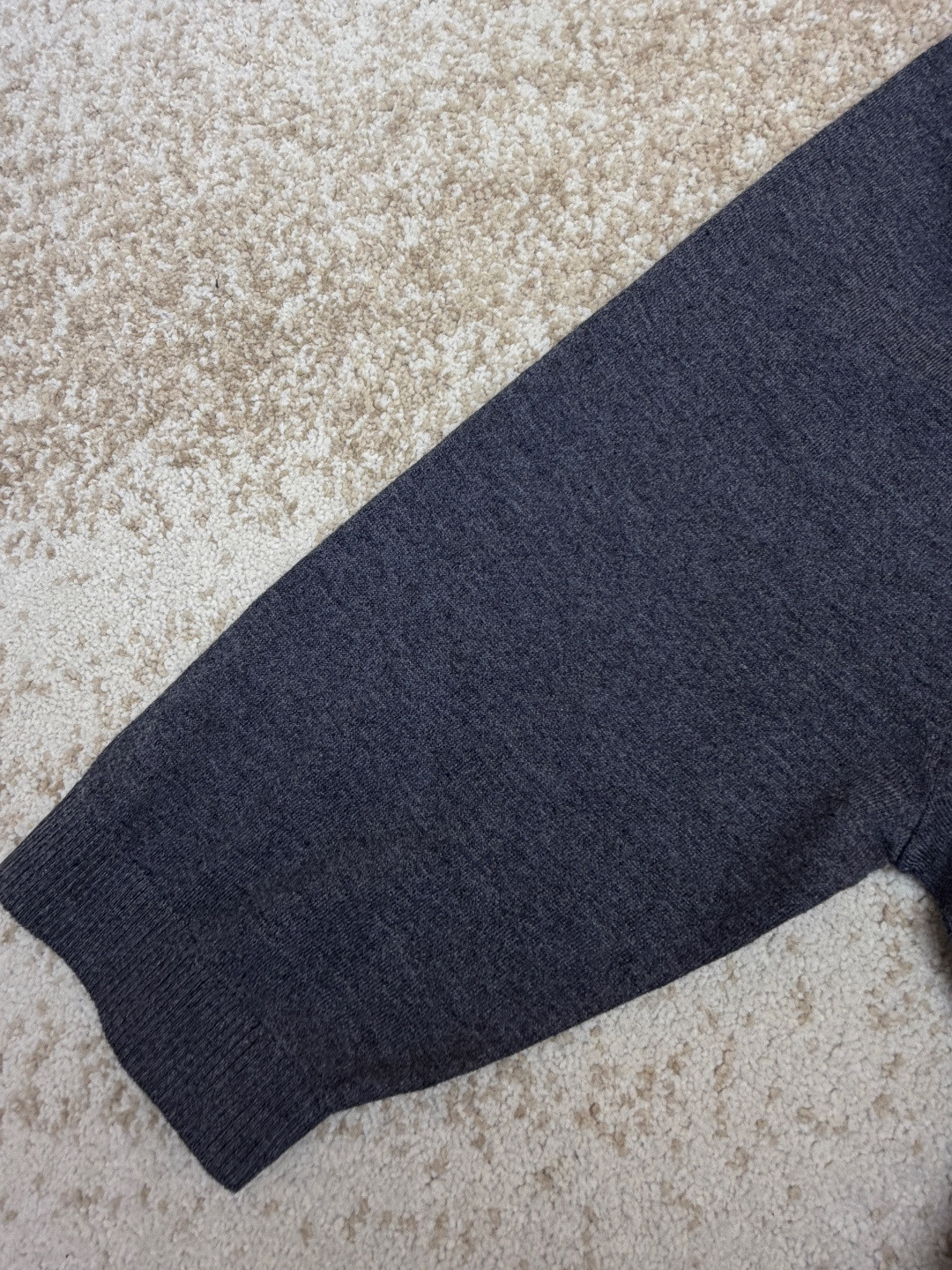 THOM BROWNE 羊毛针织七分袖Polo衫 短袖 女款 藏蓝色 杏色 灰色 B0 FKP053A-Y1014-415