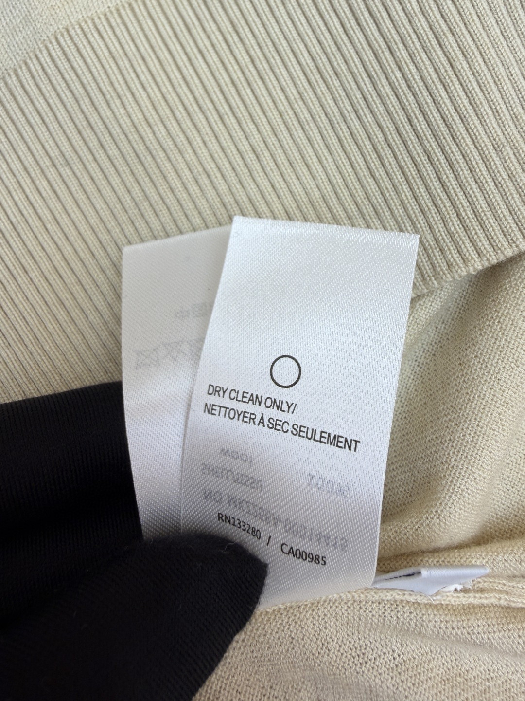 THOM BROWNE 羊毛针织七分袖Polo衫 短袖 女款 藏蓝色 杏色 灰色 B0 FKP053A-Y1014-415