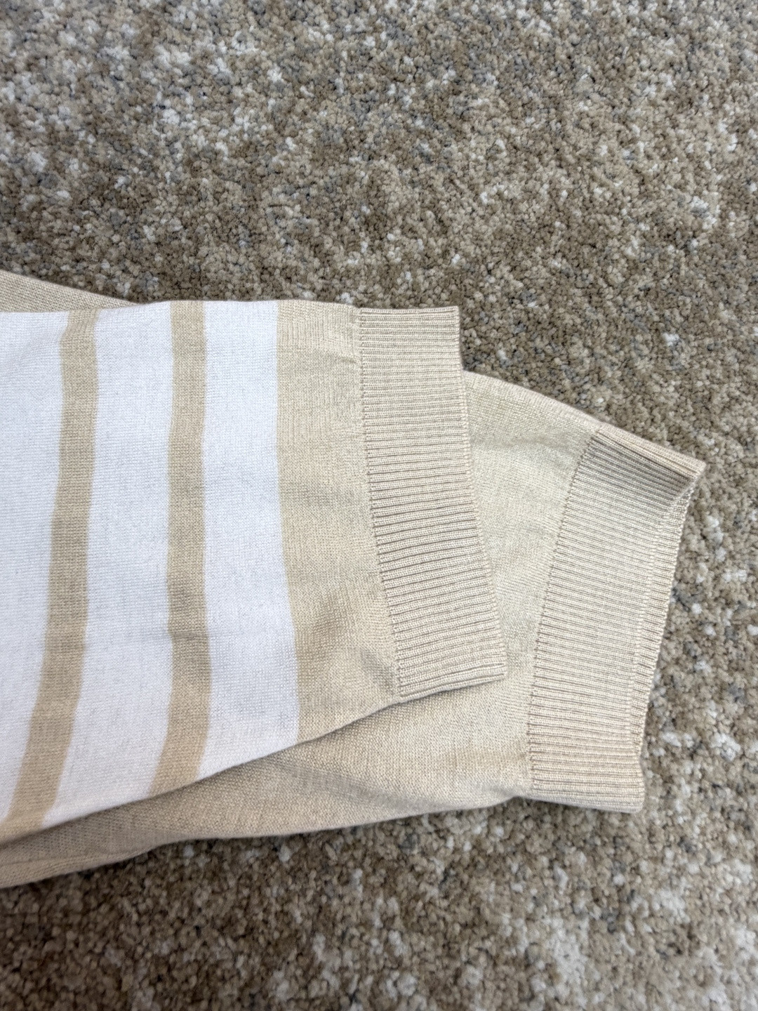 THOM BROWNE 羊毛针织七分袖Polo衫 短袖 女款 藏蓝色 杏色 灰色 B0 FKP053A-Y1014-415