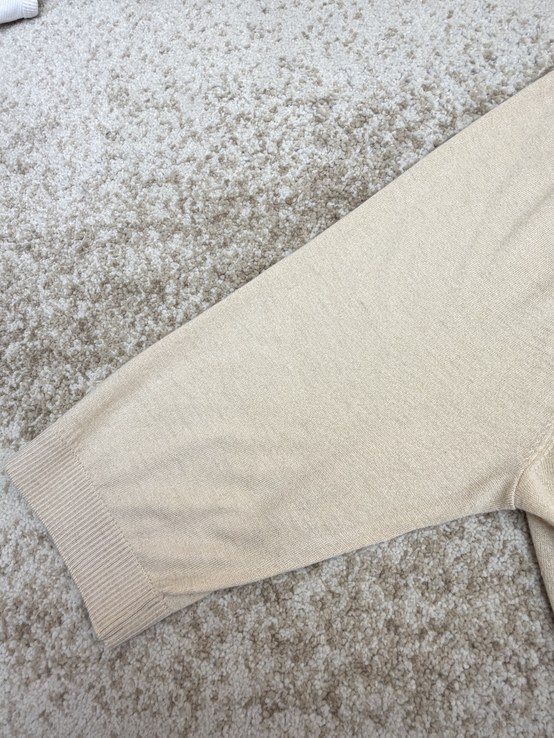 THOM BROWNE 羊毛针织七分袖Polo衫 短袖 女款 藏蓝色 杏色 灰色 B0 FKP053A-Y1014-415