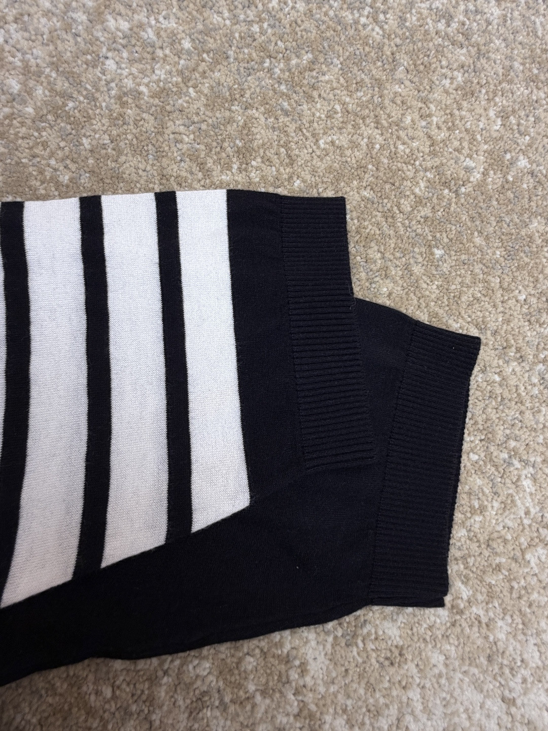 THOM BROWNE 羊毛针织七分袖Polo衫 短袖 女款 藏蓝色 杏色 灰色 B0 FKP053A-Y1014-415