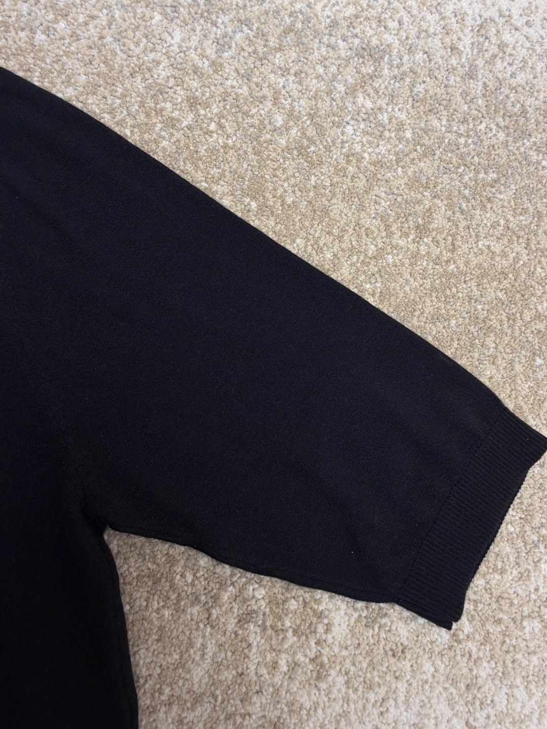 THOM BROWNE 羊毛针织七分袖Polo衫 短袖 女款 藏蓝色 杏色 灰色 B0 FKP053A-Y1014-415