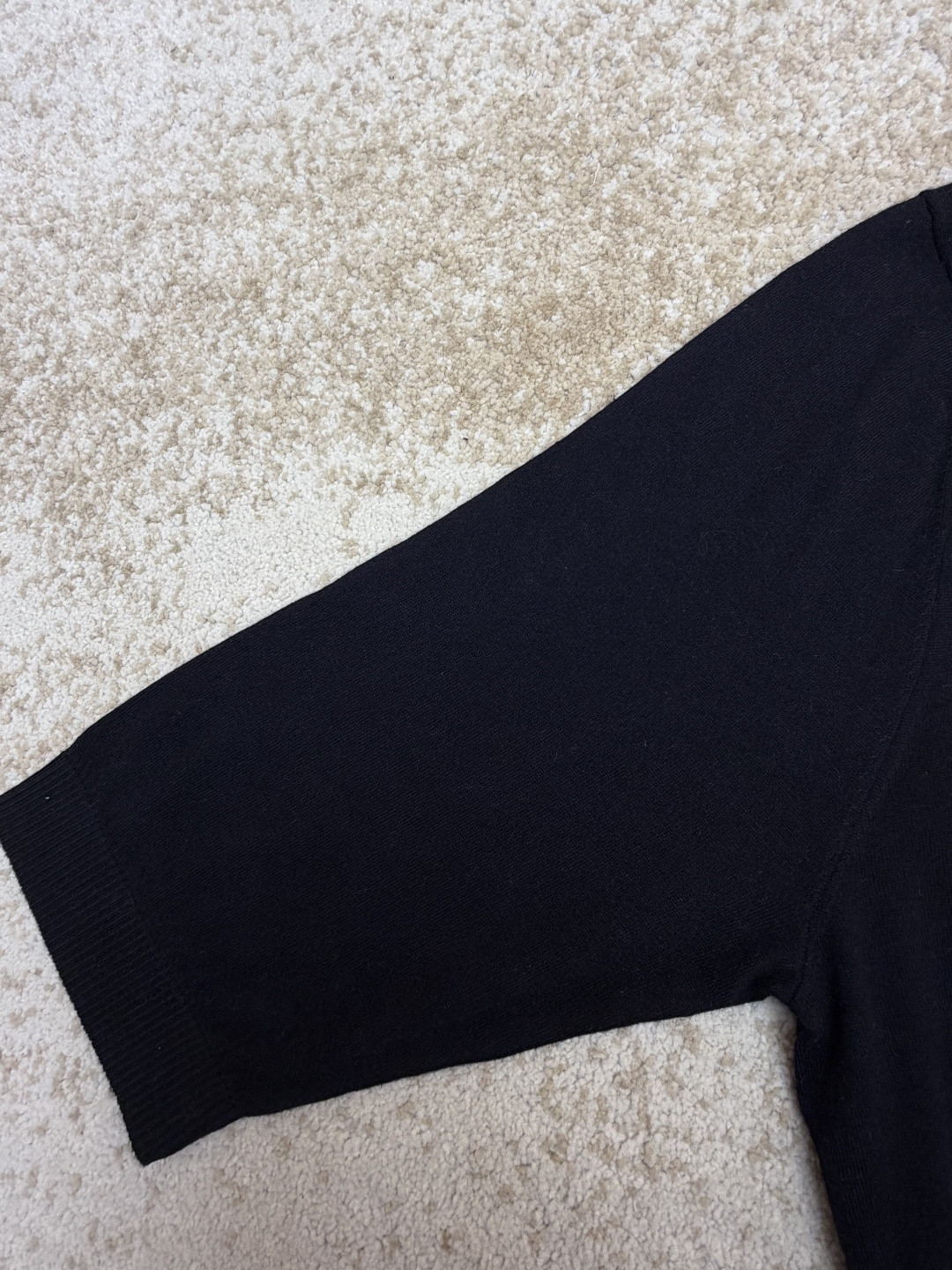 THOM BROWNE 羊毛针织七分袖Polo衫 短袖 女款 藏蓝色 杏色 灰色 B0 FKP053A-Y1014-415