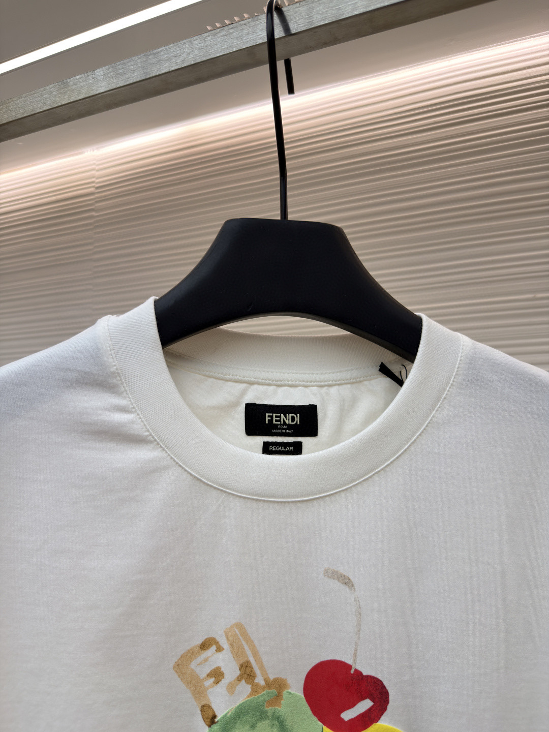 FENDI 芬迪 圣代雪糕圆领T恤 短袖 套头 夏季 白色 A0 FY0936B05MF0H0G