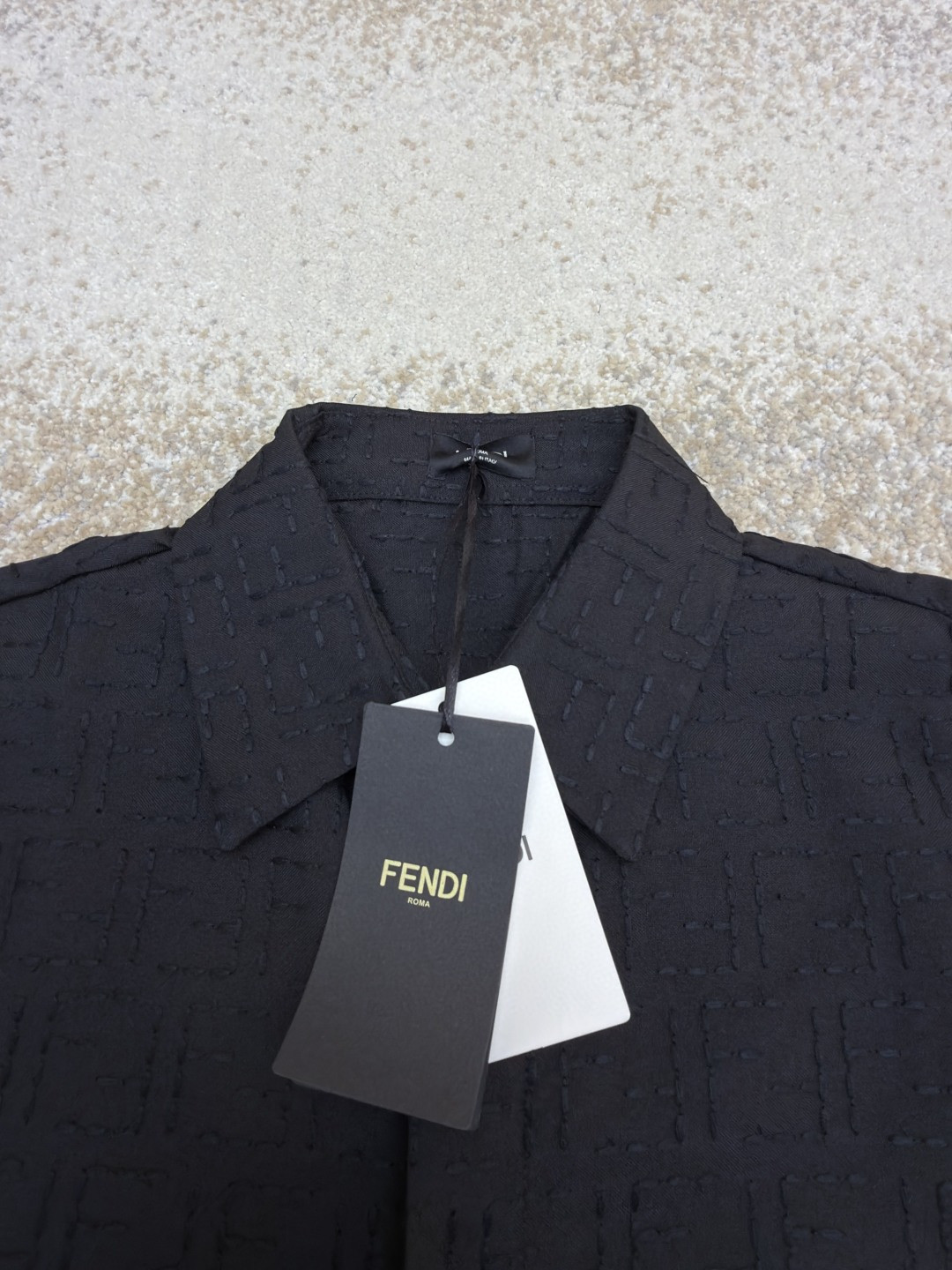 FENDI 芬迪 全幅FF衬衫 短袖 夏季 黑色 B0 FS1317AU6YF0QA1