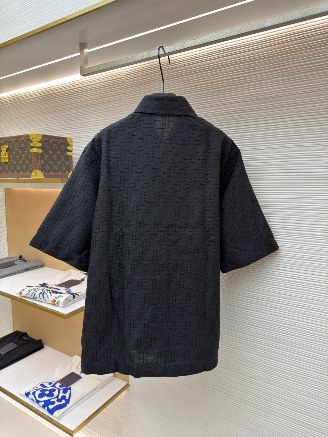 FENDI 芬迪 全幅FF衬衫 短袖 夏季 黑色 B0 FS1317AU6YF0QA1