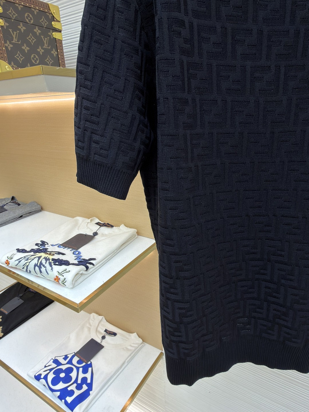 FENDI 芬迪 满印FF针织短袖 T恤 夏款 白色 黑色 A7