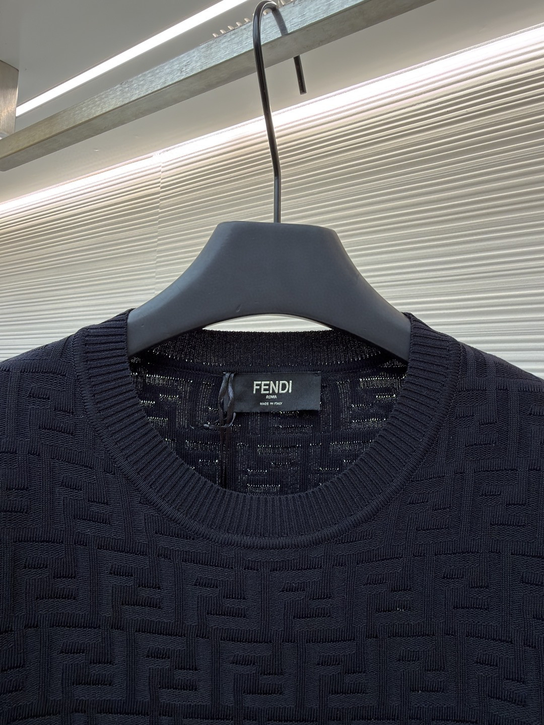 FENDI 芬迪 满印FF针织短袖 T恤 夏款 白色 黑色 A7