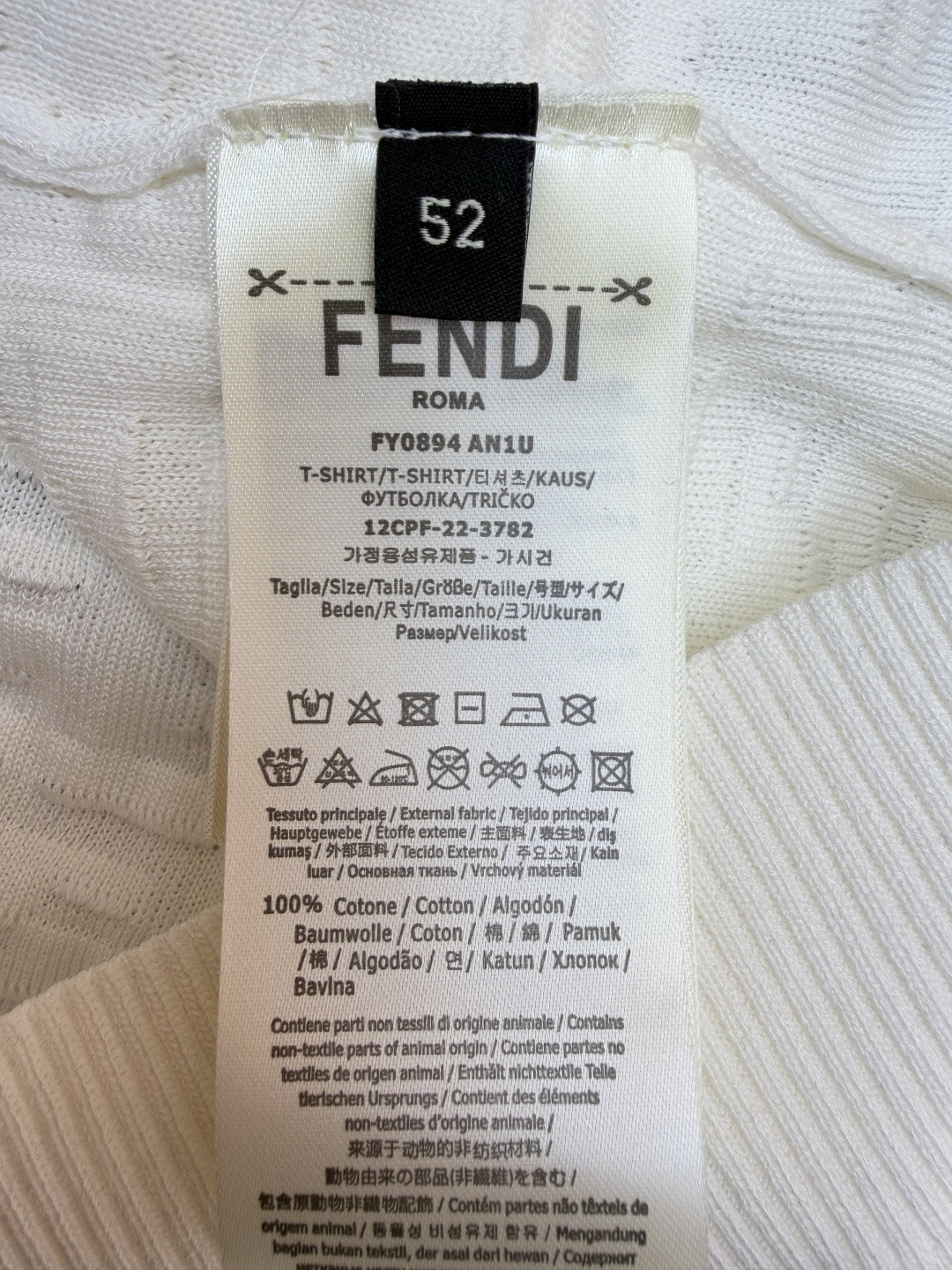 FENDI 芬迪 满印FF针织短袖 T恤 夏款 白色 黑色 A7