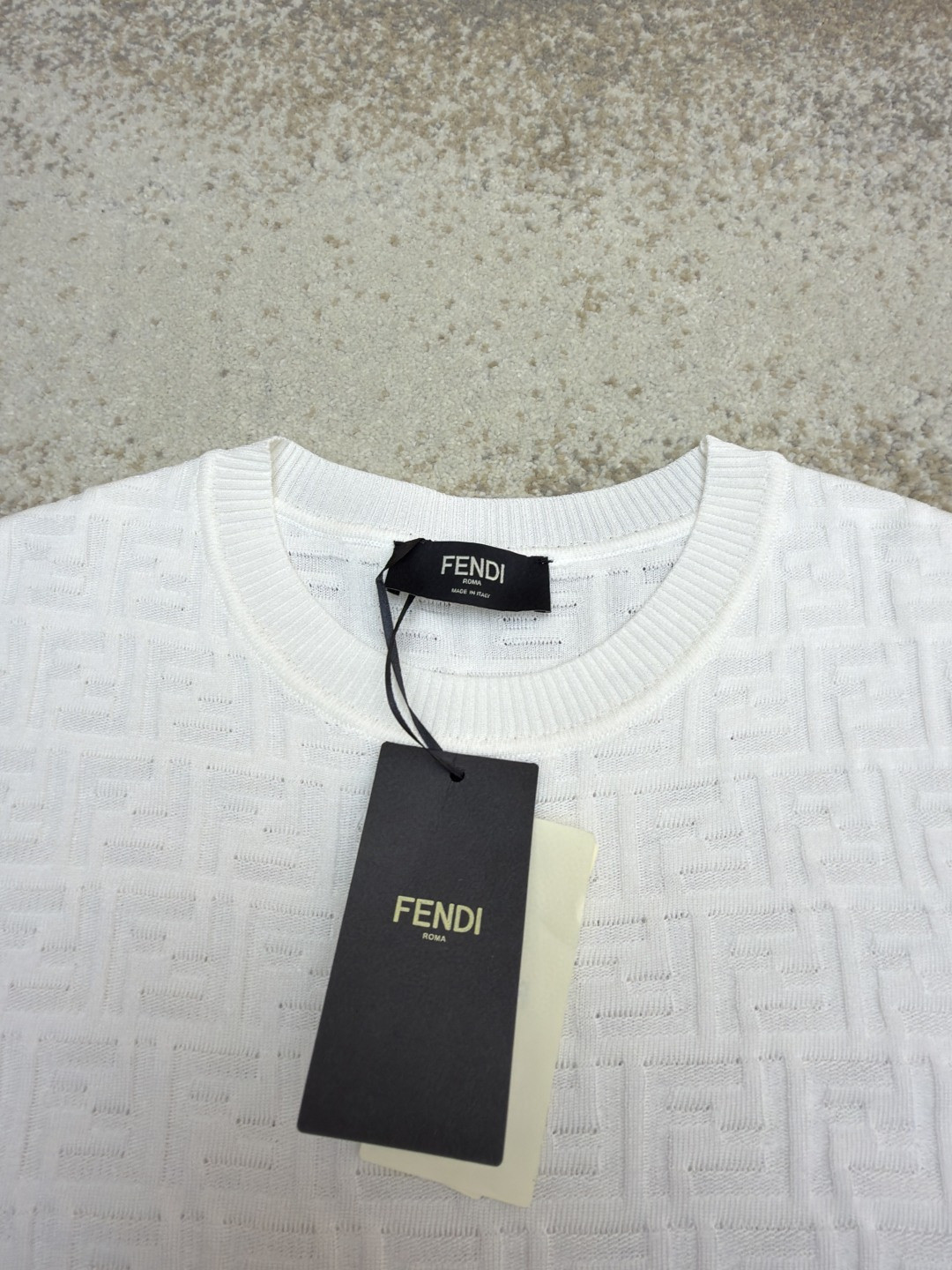 FENDI 芬迪 满印FF针织短袖 T恤 夏款 白色 黑色 A7