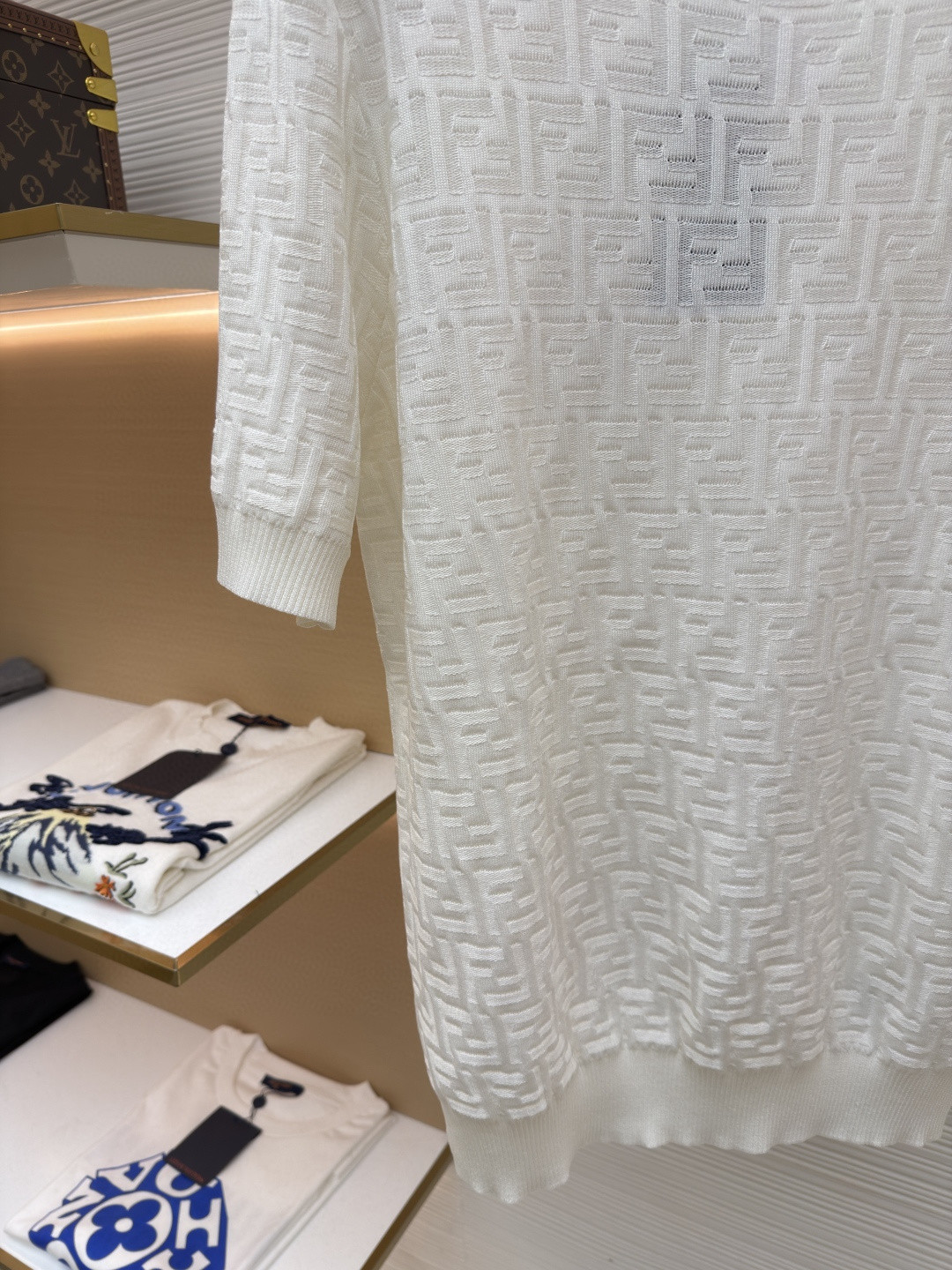 FENDI 芬迪 满印FF针织短袖 T恤 夏款 白色 黑色 A7