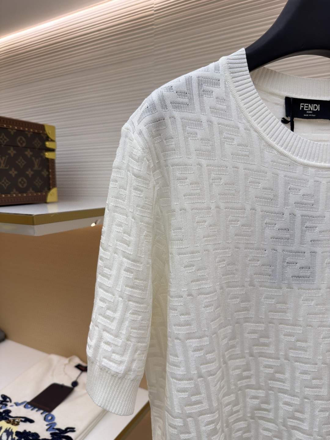FENDI 芬迪 满印FF针织短袖 T恤 夏款 白色 黑色 A7
