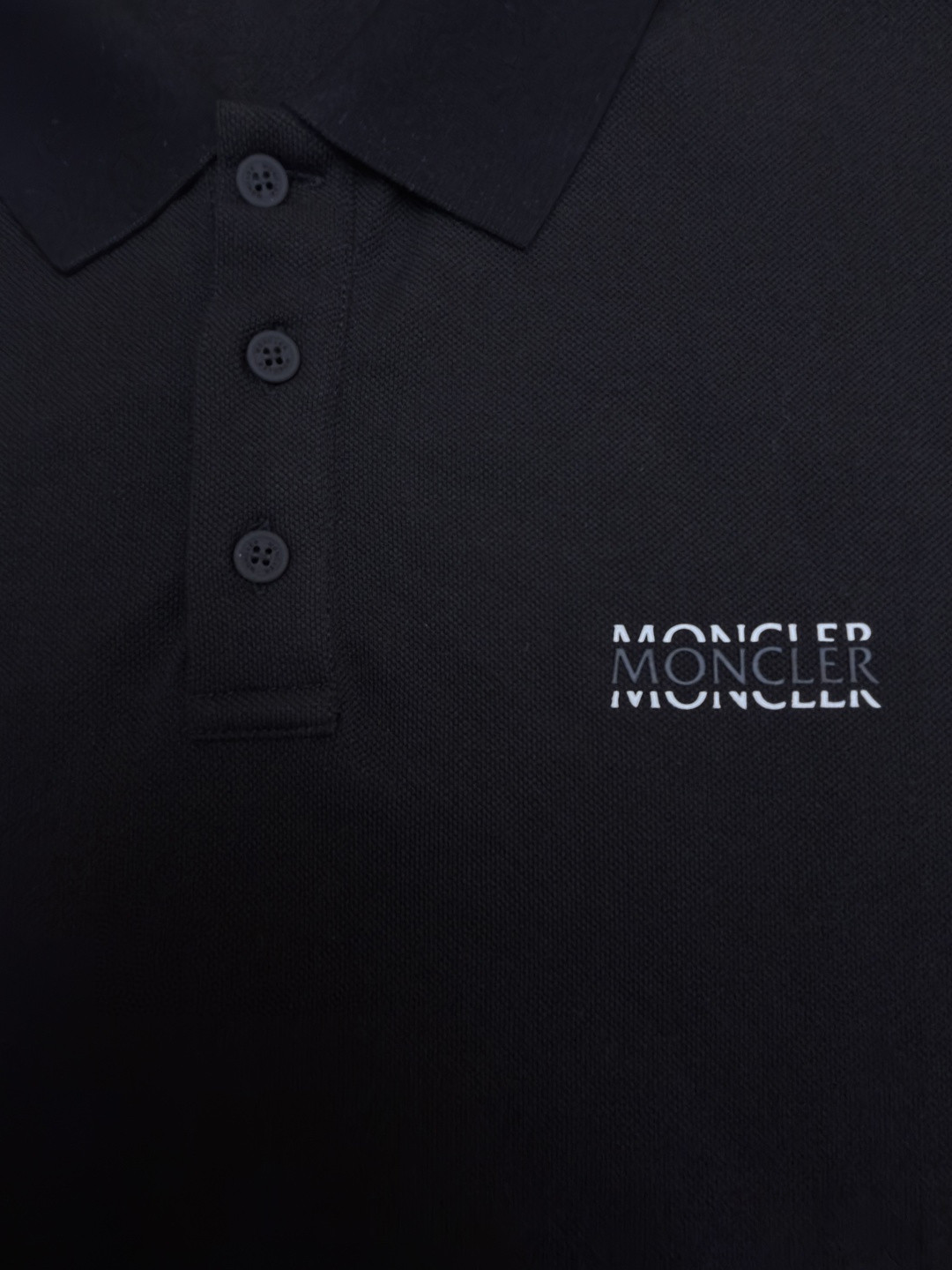 Moncler 蒙口 字母印花标识Polo衫 短袖 T恤 夏季 黑色 A0 L10918A0000989A16999