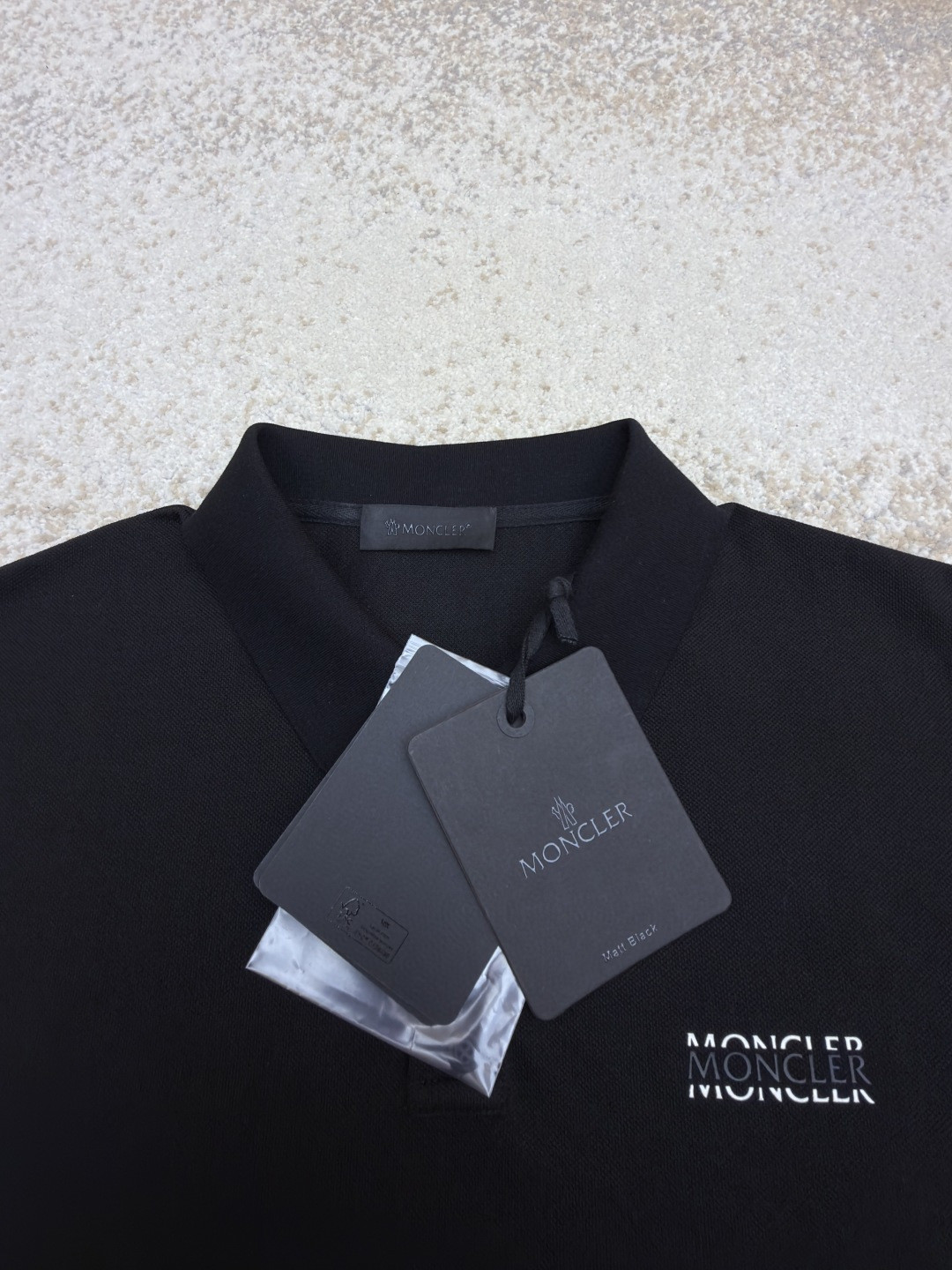 Moncler 蒙口 字母印花标识Polo衫 短袖 T恤 夏季 黑色 A0 L10918A0000989A16999