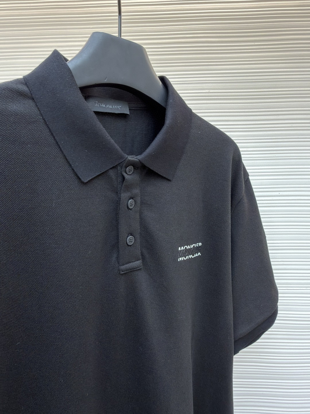 Moncler 蒙口 字母印花标识Polo衫 短袖 T恤 夏季 黑色 A0 L10918A0000989A16999