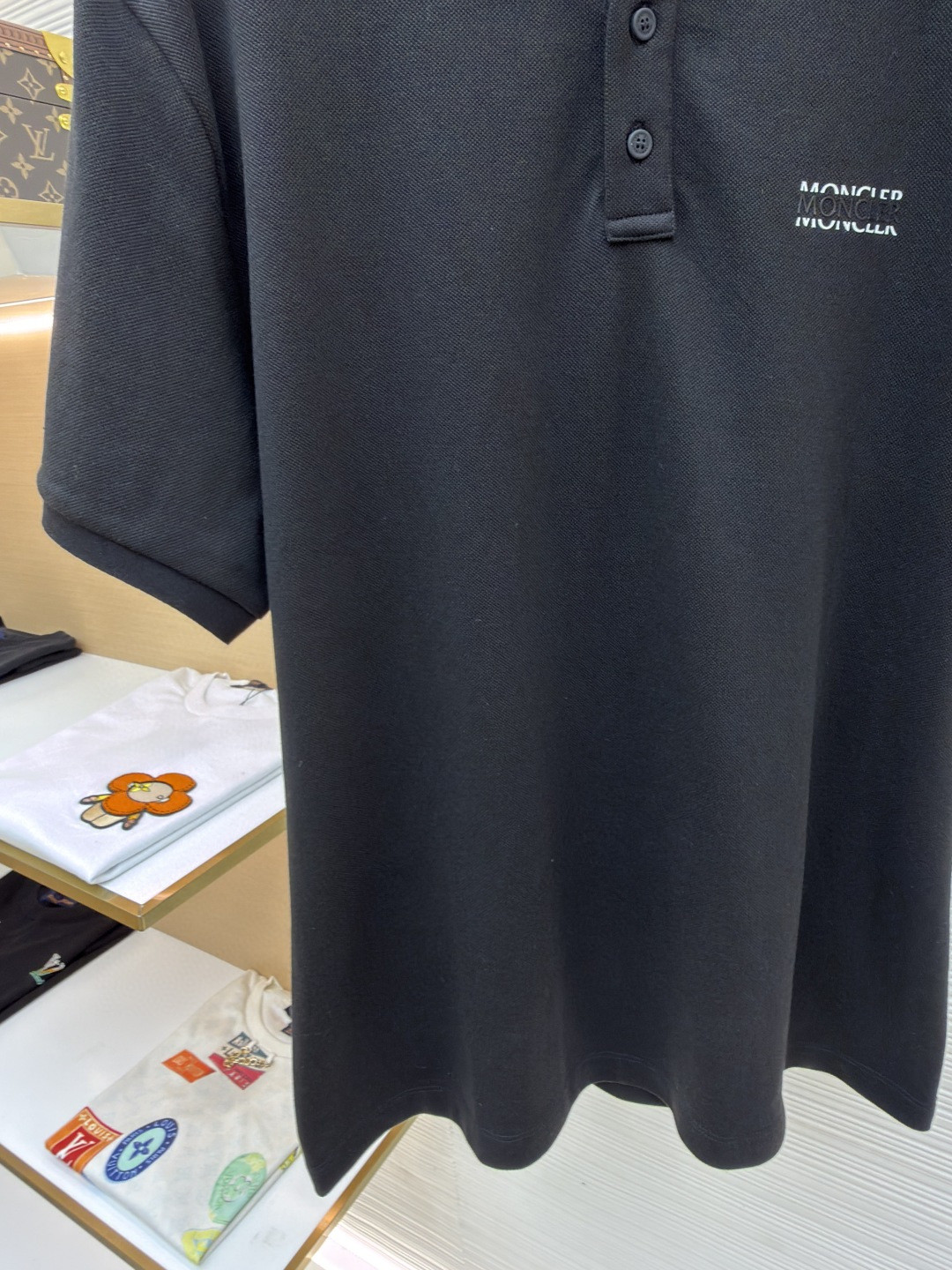 Moncler 蒙口 字母印花标识Polo衫 短袖 T恤 夏季 黑色 A0 L10918A0000989A16999