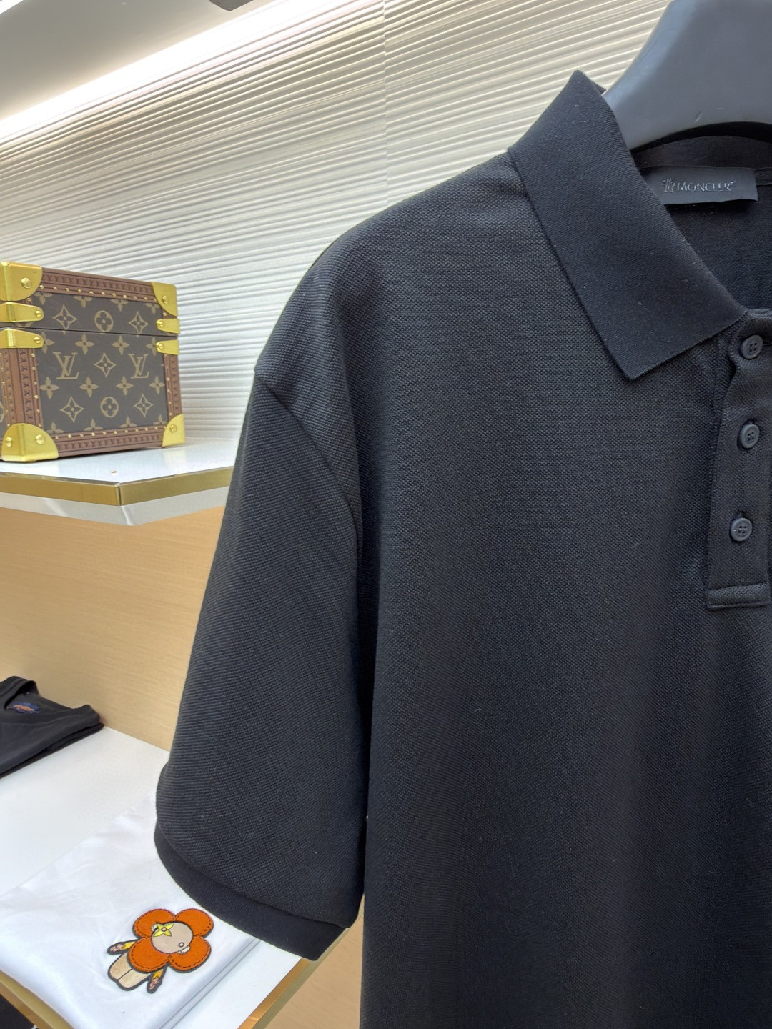 Moncler 蒙口 字母印花标识Polo衫 短袖 T恤 夏季 黑色 A0 L10918A0000989A16999