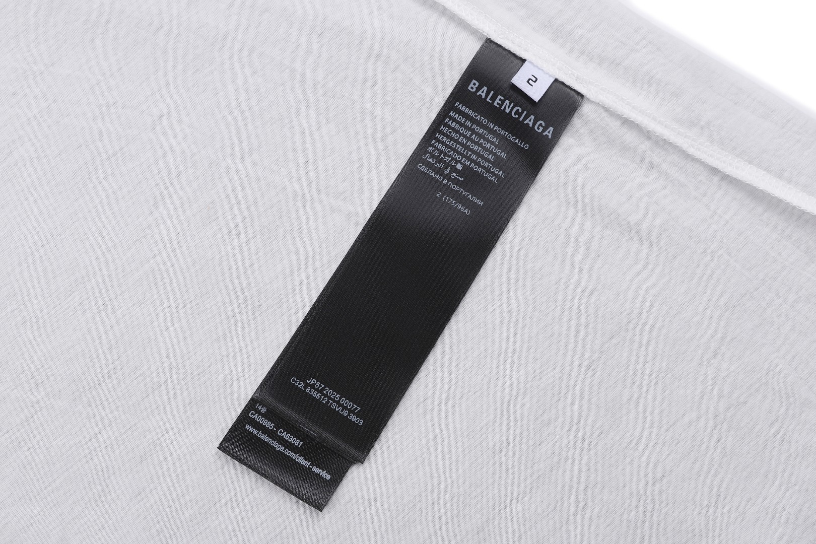 Balenciaga 巴黎世家 双层假两件可乐刺绣圆领短袖 T恤 夏季 藏青色 A5 