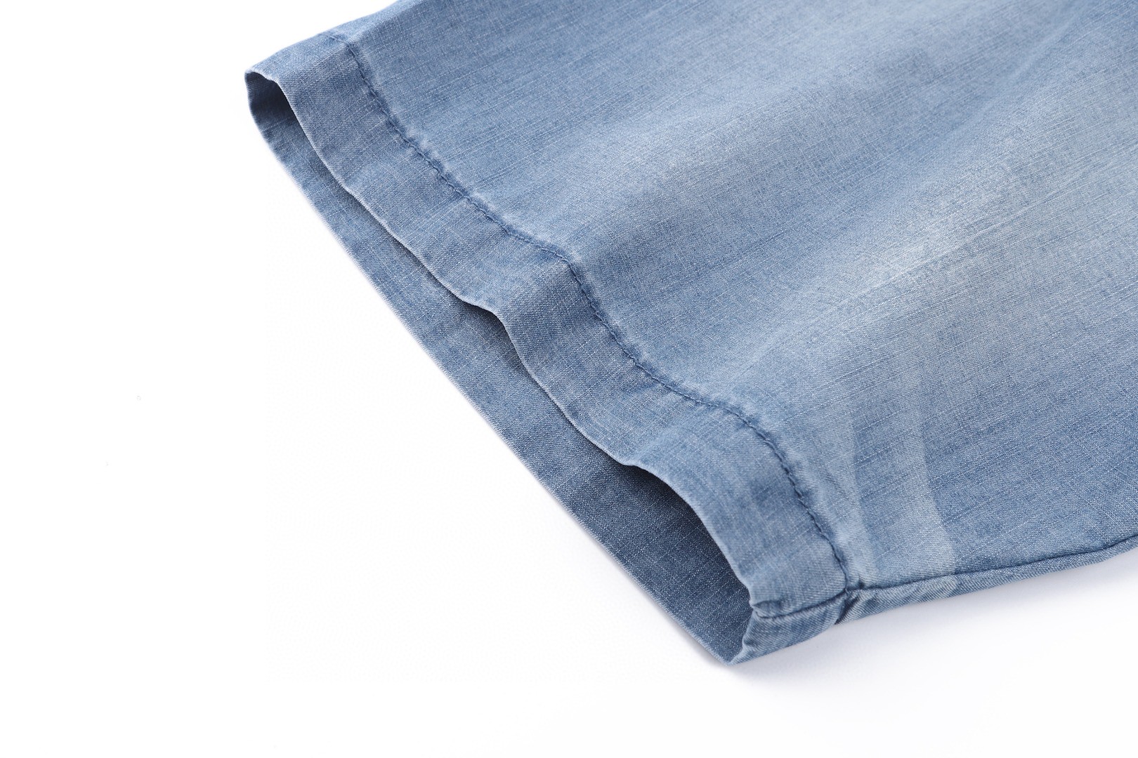 Acne Studios 1996系列 徽标牛仔衬衫 短袖 外套 蓝色 B0 BB0617-AUZ