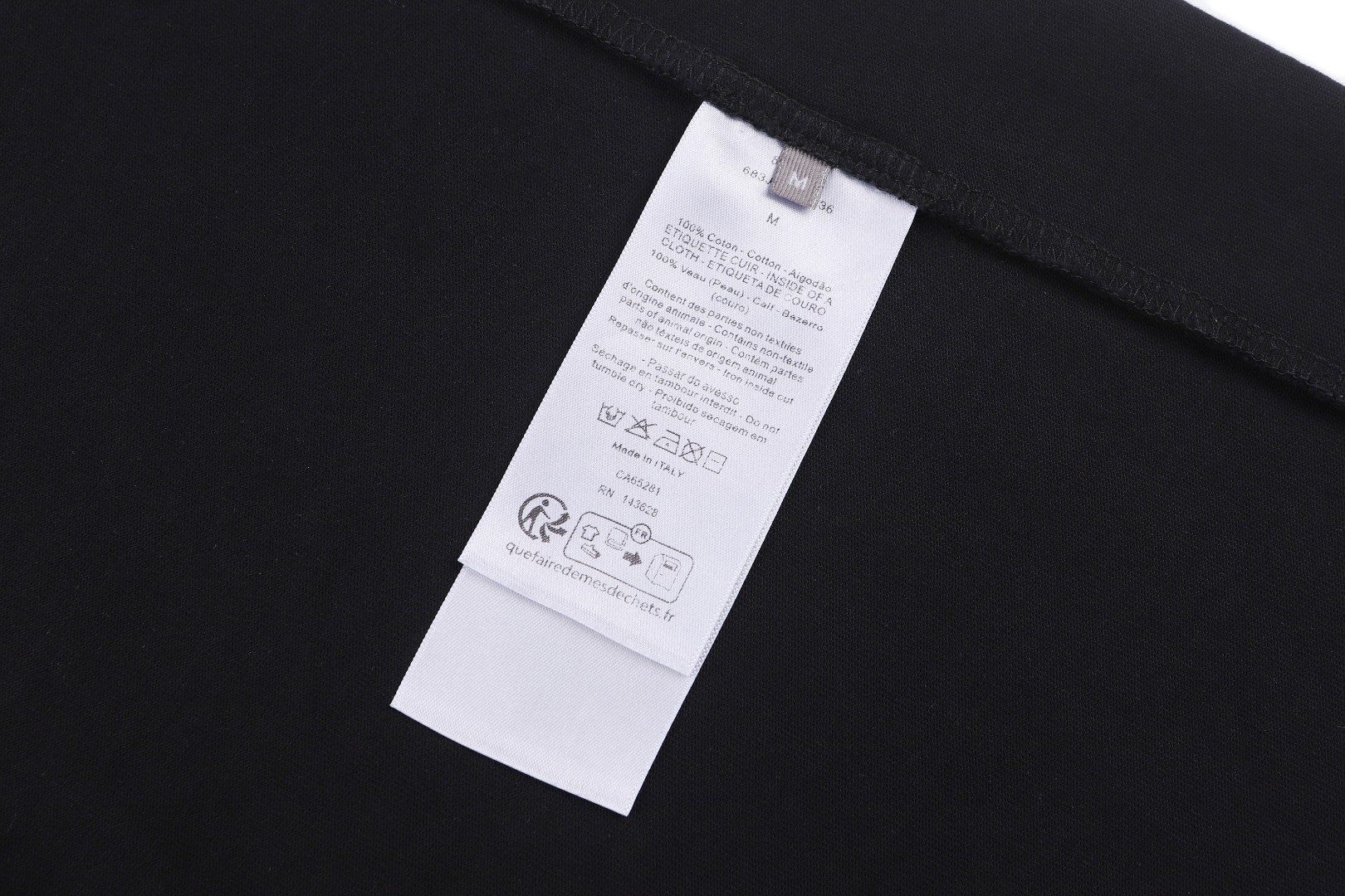 DIOR 迪奥 皮革标志圆领短袖 T恤 夏季 白色 灰色 A0 683J696G3036-C001