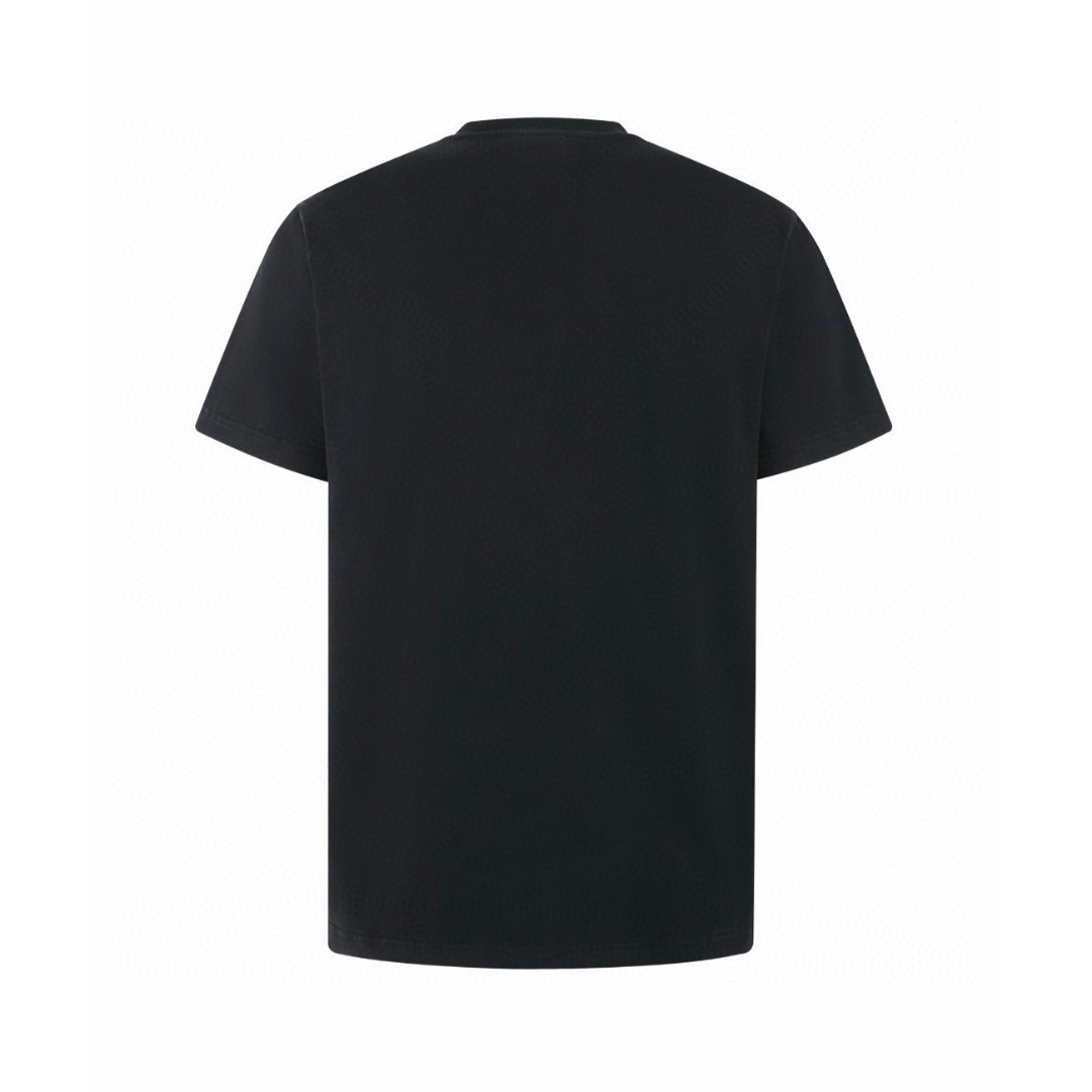 DIOR 迪奥 皮革标志圆领短袖 T恤 夏季 白色 灰色 A0 683J696G3036-C001