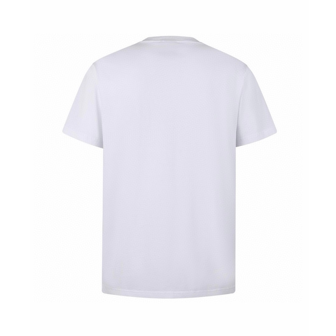 DIOR 迪奥 皮革标志圆领短袖 T恤 夏季 白色 灰色 A0 683J696G3036-C001