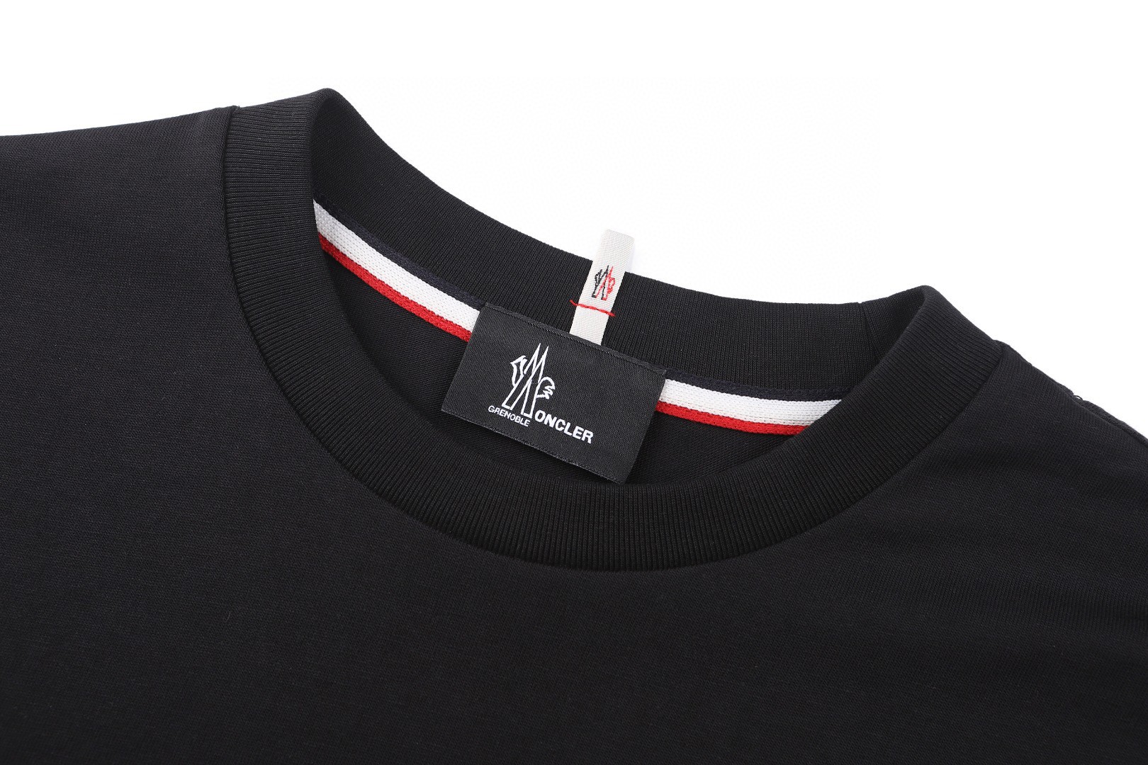 Moncler 蒙口 徽标织带标识圆领短袖 T恤 夏季 白色 黑色 A0 L10978C0001789AW1041