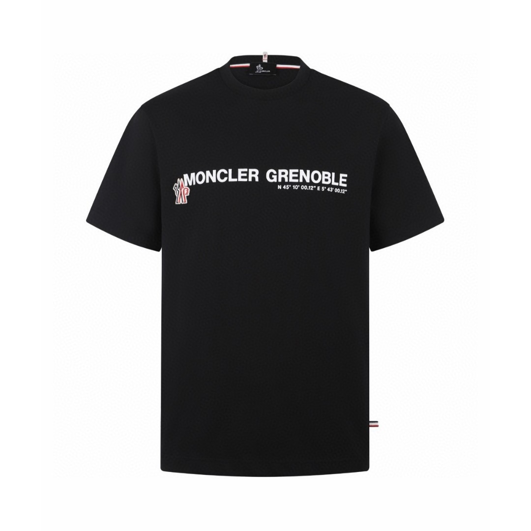Moncler 蒙口 徽标织带标识圆领短袖 T恤 夏季 白色 黑色 A0 L10978C0001789AW1041