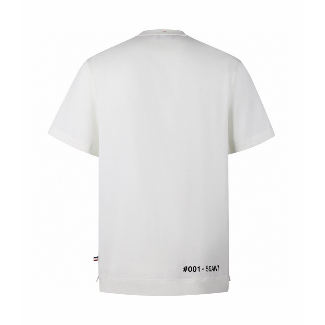 Moncler 蒙口 徽标织带标识圆领短袖 T恤 夏季 白色 黑色 A0 L10978C0001789AW1041