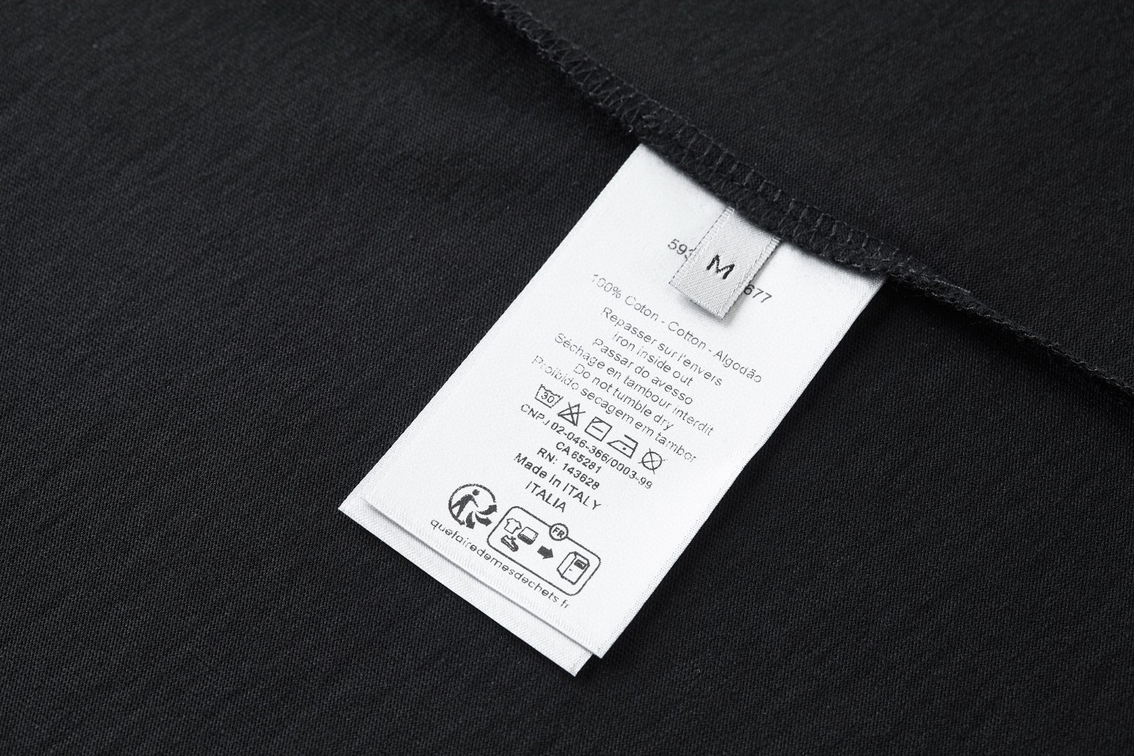 DIOR 迪奥 小蜜蜂刺绣标识圆领短袖 T恤 夏季 白色 黑色 A0 733J603B0677-C089