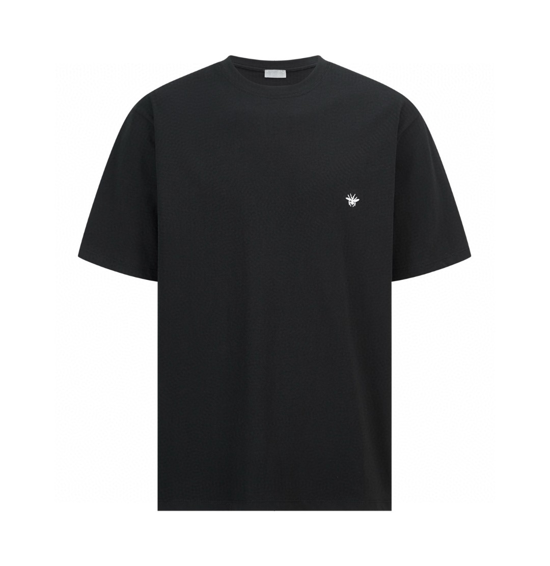 DIOR 迪奥 小蜜蜂刺绣标识圆领短袖 T恤 夏季 白色 黑色 A0 733J603B0677-C089